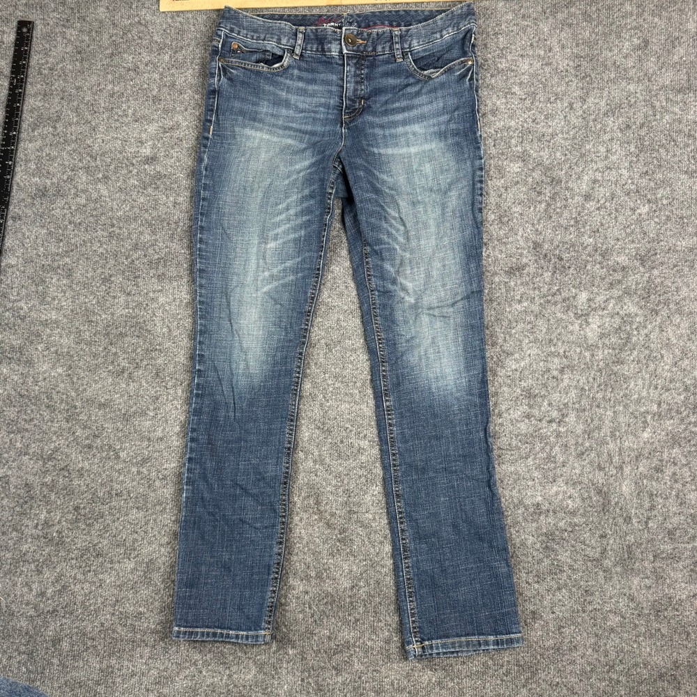 Tommy Hilfiger Jeans Womens Size 10R Blue Spirit Slim Straight Whiskered Denim